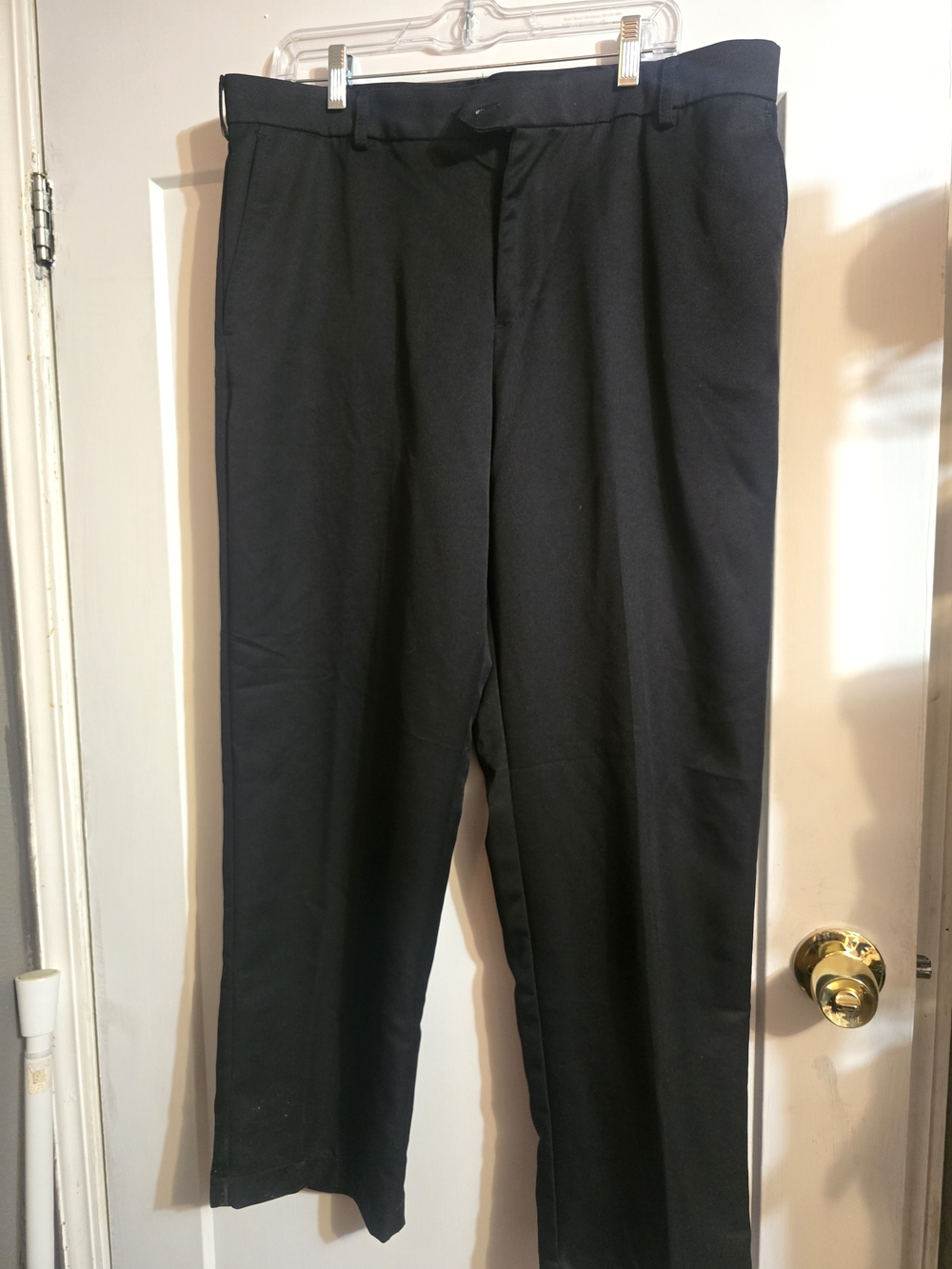Izod Black Men's Dress Pants - Classic Flat Front 36 X 30
